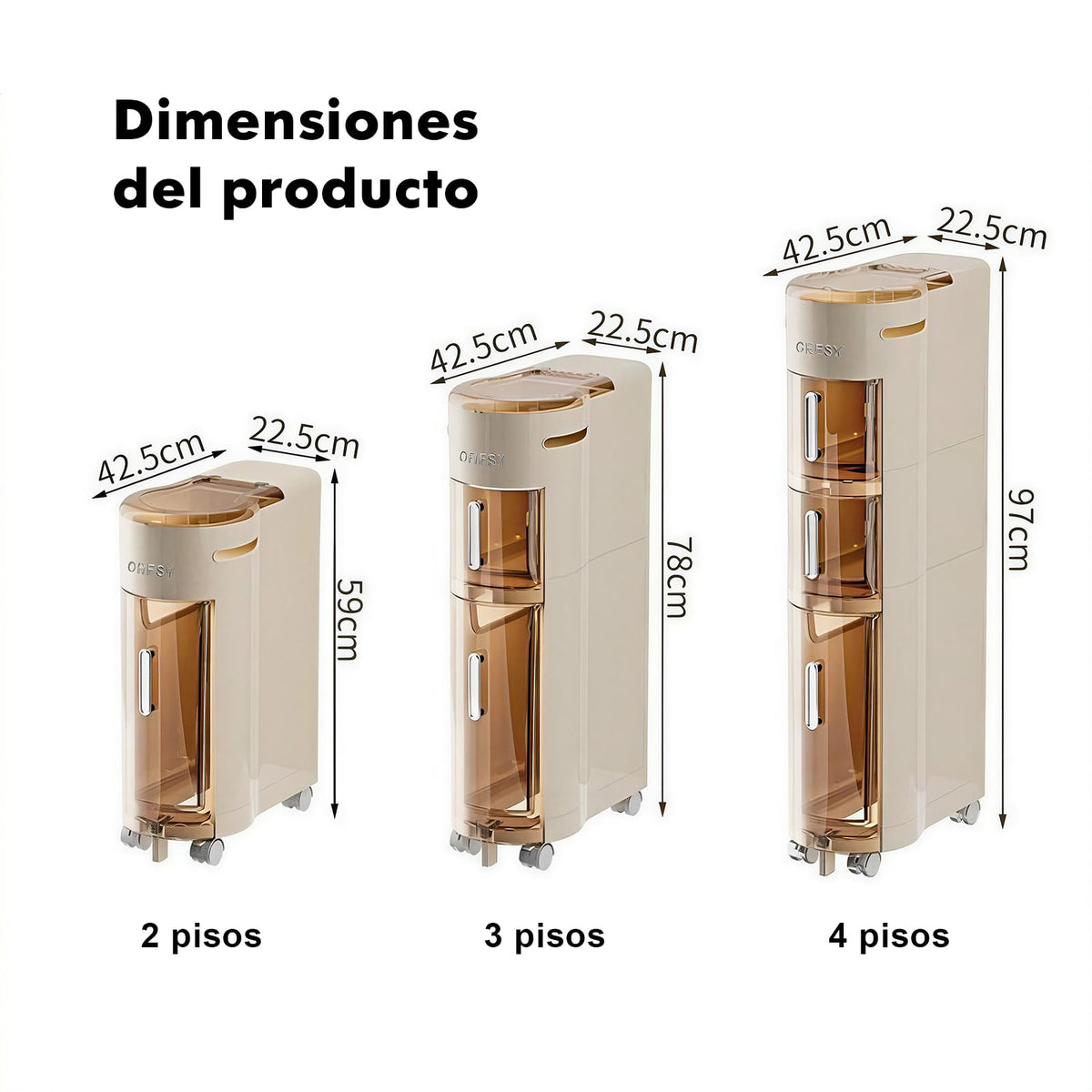 Cajonera Estrecha con Ruedas