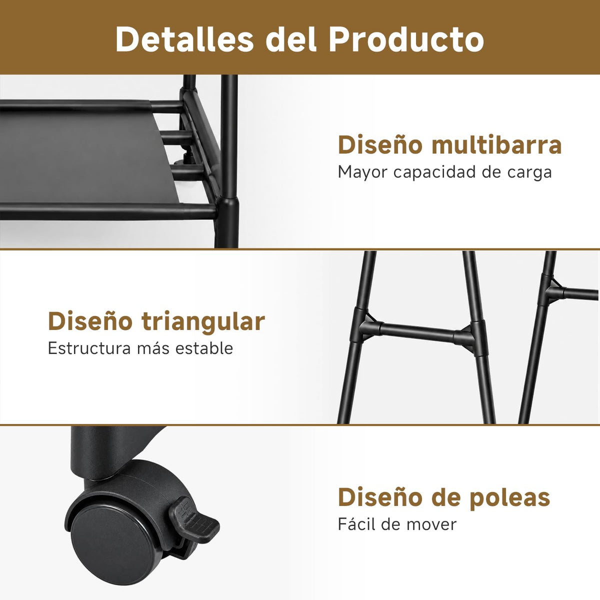 MIMOCASA Perchero burro con barra extensible