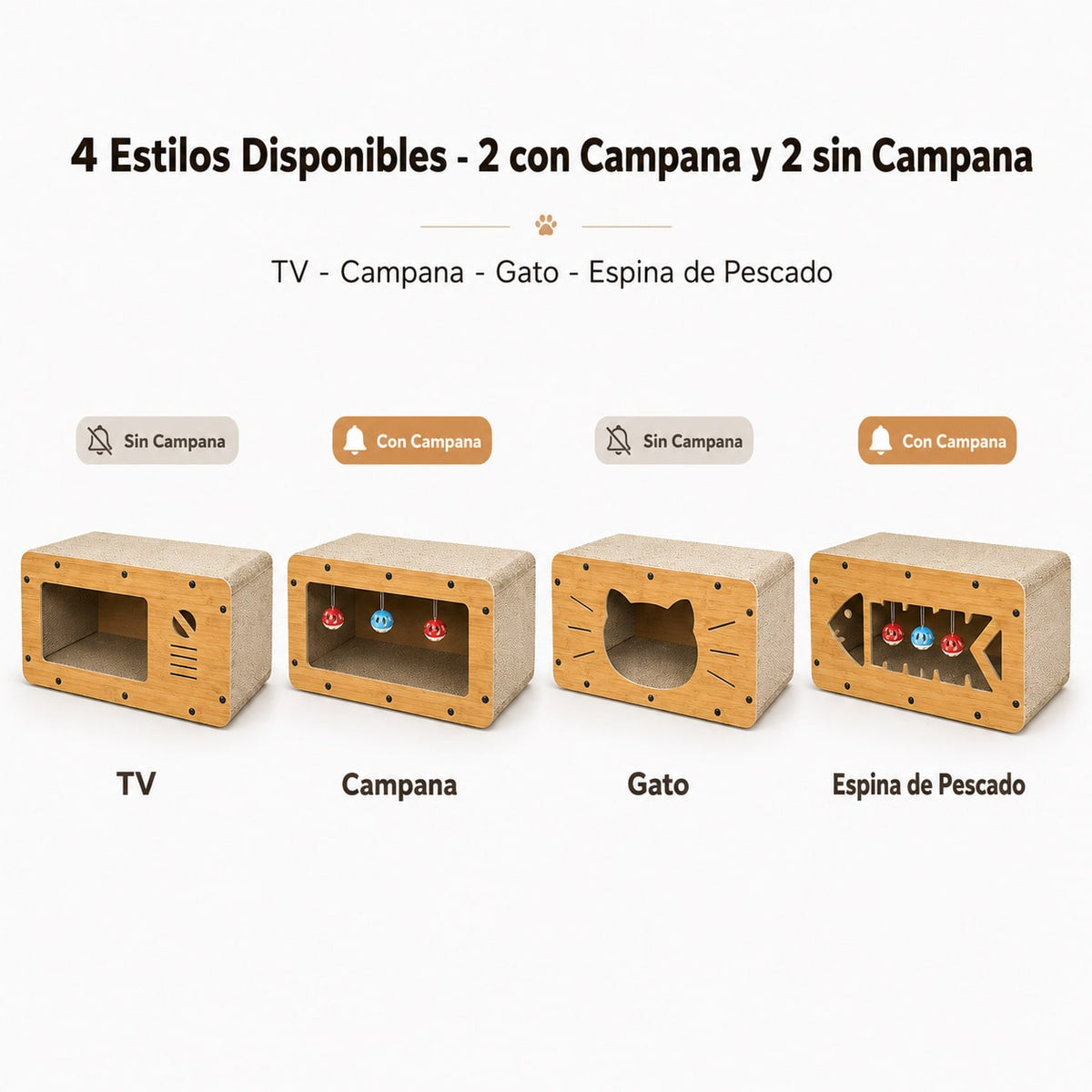 Rascador para Gatos de Cartón, Casa para Gatos Cartón Grande Doble Capa, Resistente y Multifuncional para Rascar, Descansar y Esconderse, Protege los Muebles