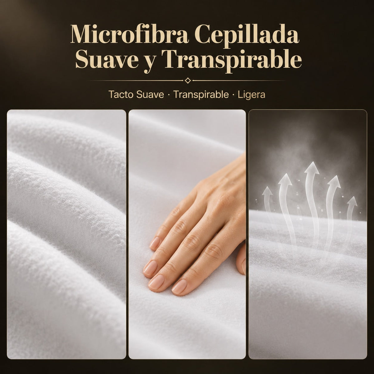 Funda Protector de Colchón Cremallera 360°, Funda Transpirable Suave de Microfibra con Cierre Lateral, Cubrecolchón Antideslizante con Correas Esquineras, Protege tu Colchón del Polvo, Manchas, Mascotas y Ácaros