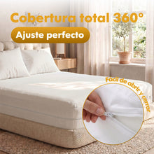 Funda Protector de Colchón Cremallera 360°, Funda Transpirable Suave de Microfibra con Cierre Lateral, Cubrecolchón Antideslizante con Correas Esquineras, Protege tu Colchón del Polvo, Manchas, Mascotas y Ácaros