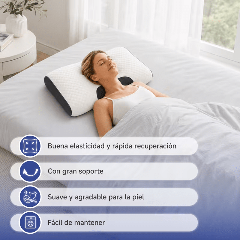 1/2/4 Piezas Almohada Cervical Ergonómica 63×39cm, Soporte Suave para Cuello y Hombros, Diseño Contorneado con Relleno Transpirable, Almohada para Dormir de Lado o Boca Arriba, Cómoda para Descanso Diario, Ideal para Dormitorio y Hogar