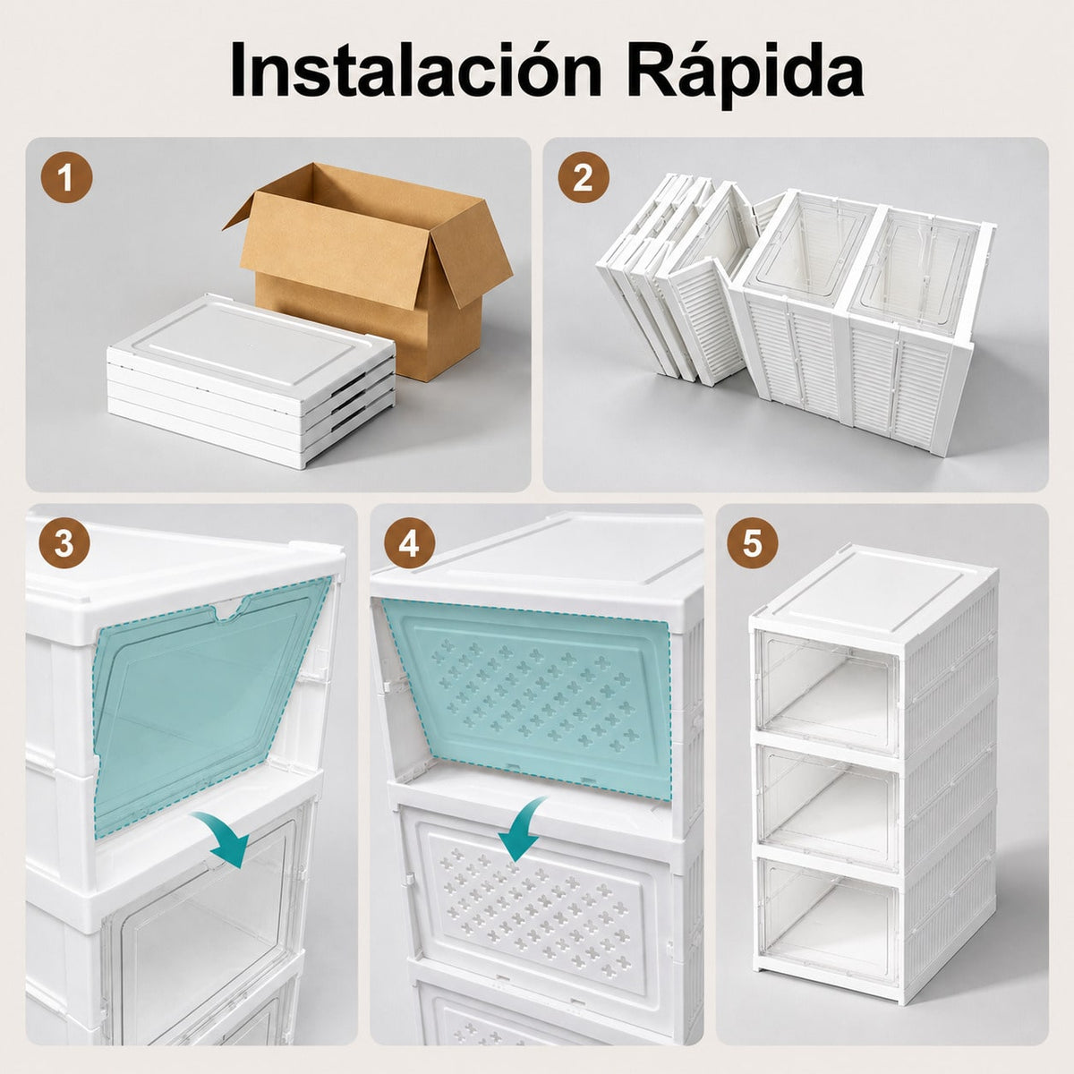 MIMOCASA Cajas Zapatos Transparente Foldable6