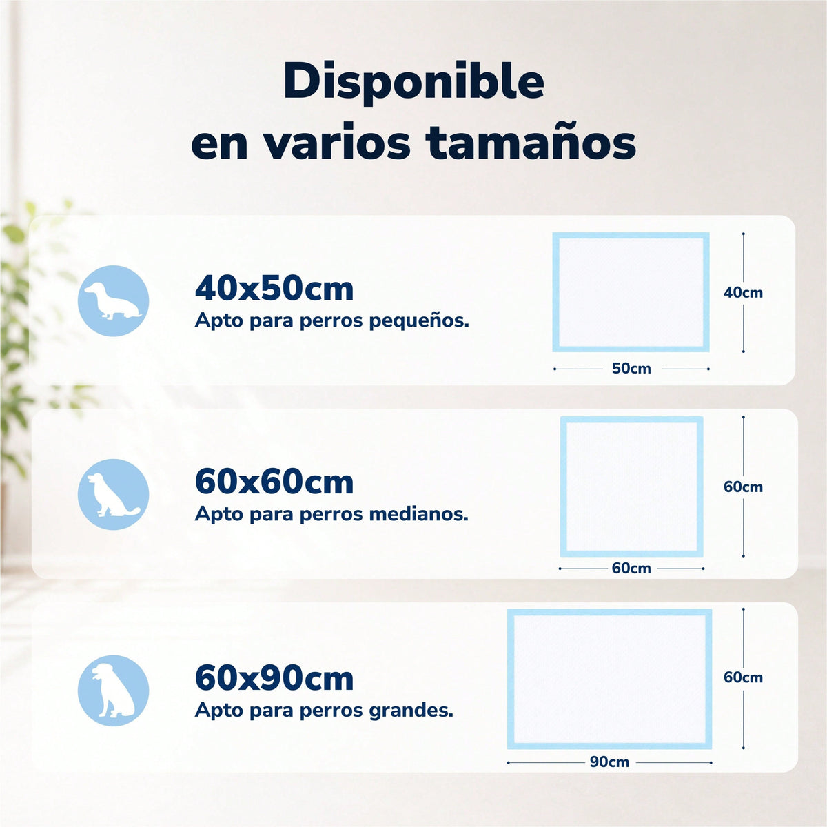 200 Empapadores para Perros, Almohadillas de Adiestramiento Ultra Absorbentes de 5 Capas, Antifugas con Base Impermeable, para Cachorros y Perros Adultos, 40x50/60x60/60x90 cm