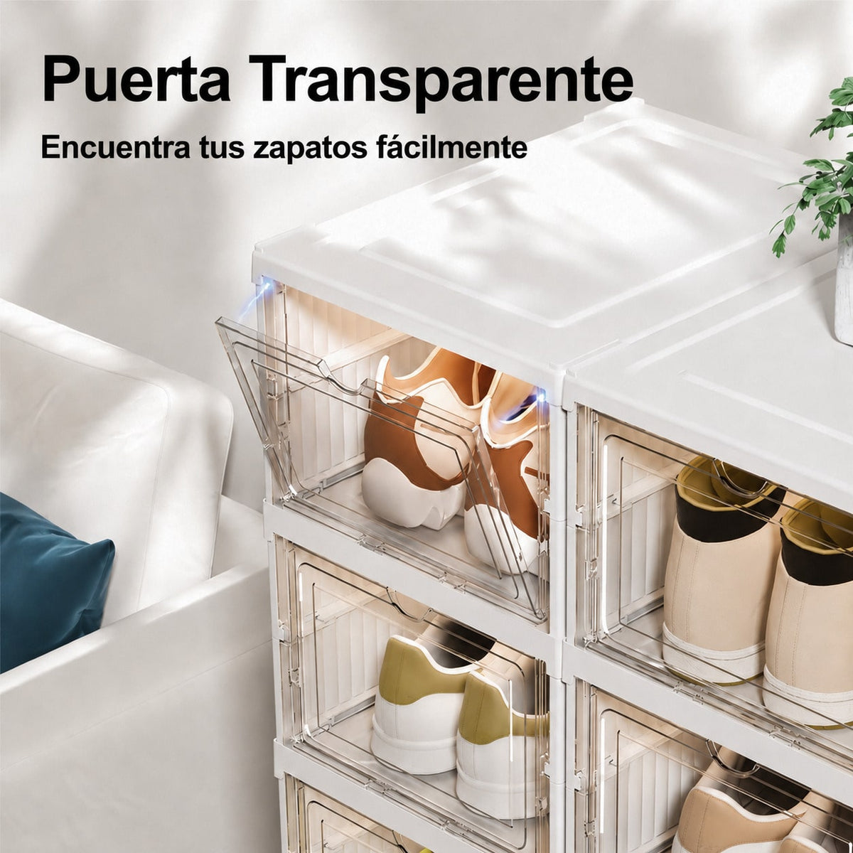 MIMOCASA Cajas Zapatos Transparente Foldable6