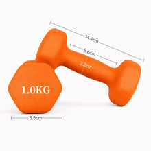Mancuernas Pequeñas 1 kg 2 kg 3 kg para Mujer y Hombre, Set de 6 Piezas 2 x 1 kg + 2 x 2 kg + 2 x 3 kg con Soporte, Pesas Hexagonales de Mano con Agarre Cómodo, Juego de Pesas Ligeras para Fitness,, Yoga, Pilates, Aeróbic