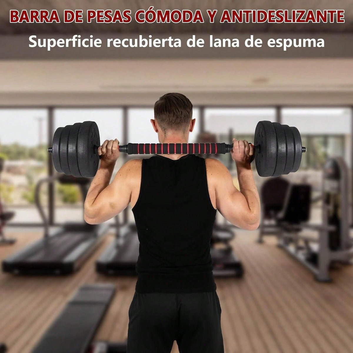 Mancuernas Ajustables 3 en 1 con Barra 10/15/20/30/40 kg, Juego de Pesas con Barra de Conexión y Discos Octogonales Ajustables, Mancuernas y Barra Desmontables para Musculación, Fuerza, Fitness y Entrenamiento de Cuerpo Completo en Casa