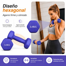 Mancuernas Pequeñas 1 kg 2 kg 3 kg para Mujer y Hombre, Set de 6 Piezas 2 x 1 kg + 2 x 2 kg + 2 x 3 kg con Soporte, Pesas Hexagonales de Mano con Agarre Cómodo, Juego de Pesas Ligeras para Fitness,, Yoga, Pilates, Aeróbic