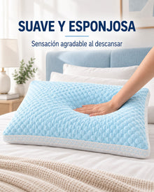 Almohadas para Cama 1/2/4 Unidades, Almohada Suave y Transpirable, Relleno de Almohada, Almohada de Fibra de Poliéster, Tejido Texturizado de Puntos en Relieve, 68 × 43 × 14 cm, para Primavera, Verano, Otoño e Invierno, Dormitorio, Hotel, Sofá y Viaje