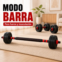 Set de Mancuernas Ajustables 3 en 1 10/15/20/30/40 kg, Mancuernas Redondas con Pesa Rusa y Barra de Conexión, Juego de Pesas para Musculación y Entrenamiento de Fuerza, Fitness y Gimnasio en Casa para Brazos, Hombros
