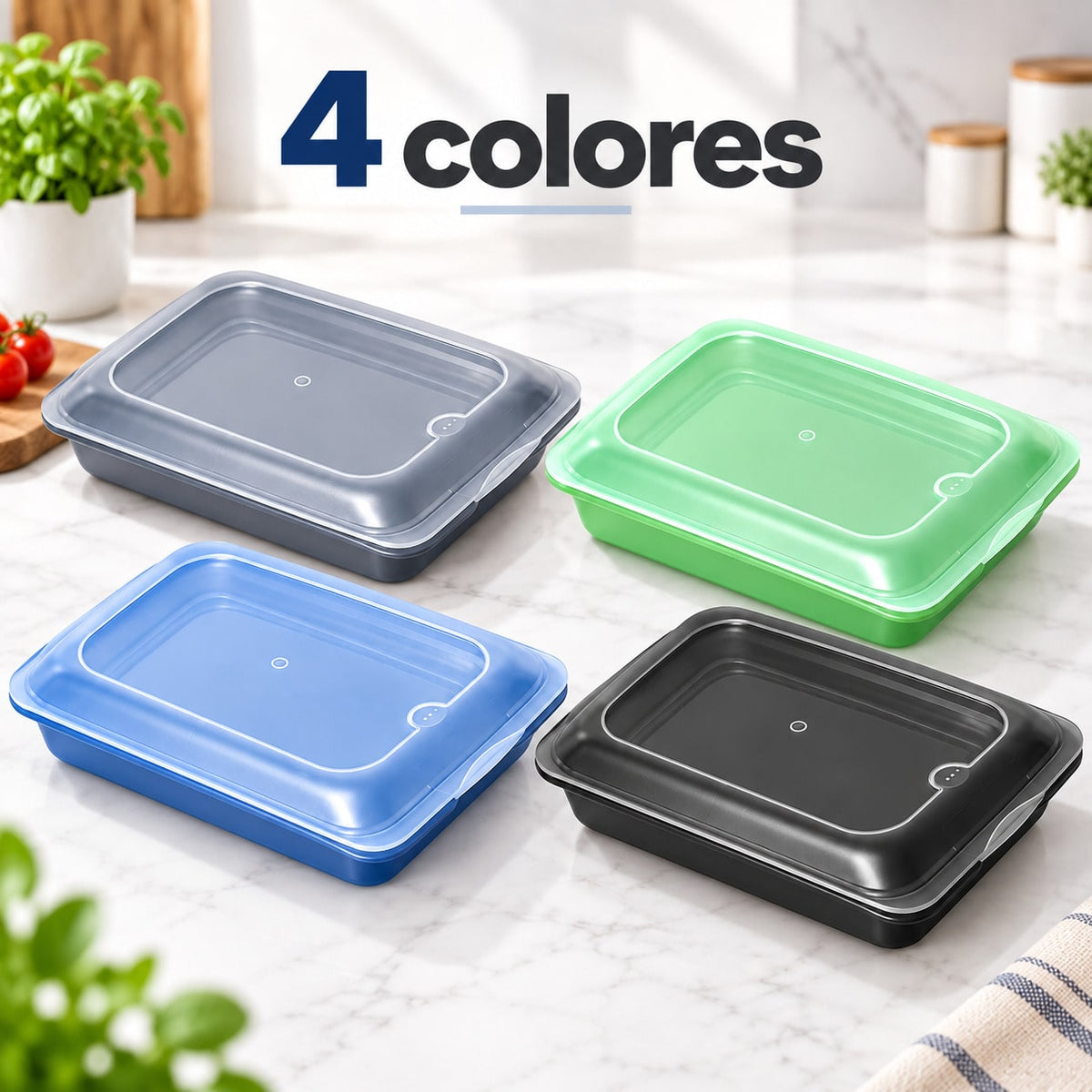 Set de 4/8 Porta Embutidos Herméticos, Tupper para Fiambre con Tapa Transparente, Fiambreras Apilables para Nevera, Cajas de Almacenamiento de Alimentos para Jamón, Queso, Chorizo, Salchichas y Carne Cortada