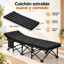Cama de Camping Plegable para Adultos, Cama Plegable Portátil con Bolsa de Transporte, Cama Auxiliar de Viaje para Camping, Playa, Jardín, Oficina y Hogar, Cama Exterior Multifuncional para Descanso Interior y Exterior