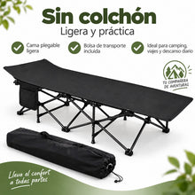 Cama de Camping Plegable para Adultos, Cama Plegable Portátil con Bolsa de Transporte, Cama Auxiliar de Viaje para Camping, Playa, Jardín, Oficina y Hogar, Cama Exterior Multifuncional para Descanso Interior y Exterior