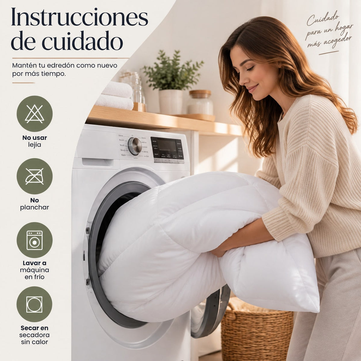 Edredón Nórdico Alternativo al Plumón Blanco, Edredón con Relleno Incluido para Cama 90/105/135/150/180, Edredones de Cama 150, Relleno Nórdico Suave y Confortable, Edredón Acolchado para Entretiempo, Otoño e Invierno, Gramajes 200/300/400 gr/m²