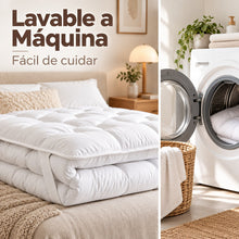 Sobrecolchón acolchado extra suave, topper de colchón grueso y voluminoso con relleno transpirable, bandas elásticas en las esquinas para un ajuste estable, mejora el confort del sueño, compatible con camas 90×200,105×200,135×200,150×200,180×200 cm