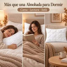1/2/4 Unidades Almohadas de Cama para Dormir, Almohadas Rellenas con Alternativa de Pluma Súper Suave, Mullidas y Esponjosas Estilo Hotel, para Cama Matrimonio e Individual, Dormir de Lado, Boca Arriba y Boca Abajo, Dormitorio