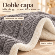 Manta para Sofá y Manta para Cama de Doble Capa, Mantas para Sofá y Mantas para la Cama, Manta Suave, Cálida, Mullida para Otoño e Invierno, Mantas de Invierno para Dormitorio y Salón, Manta de Cama, Mantas Cálidas, Manta Decorativa, Decoración Habitación