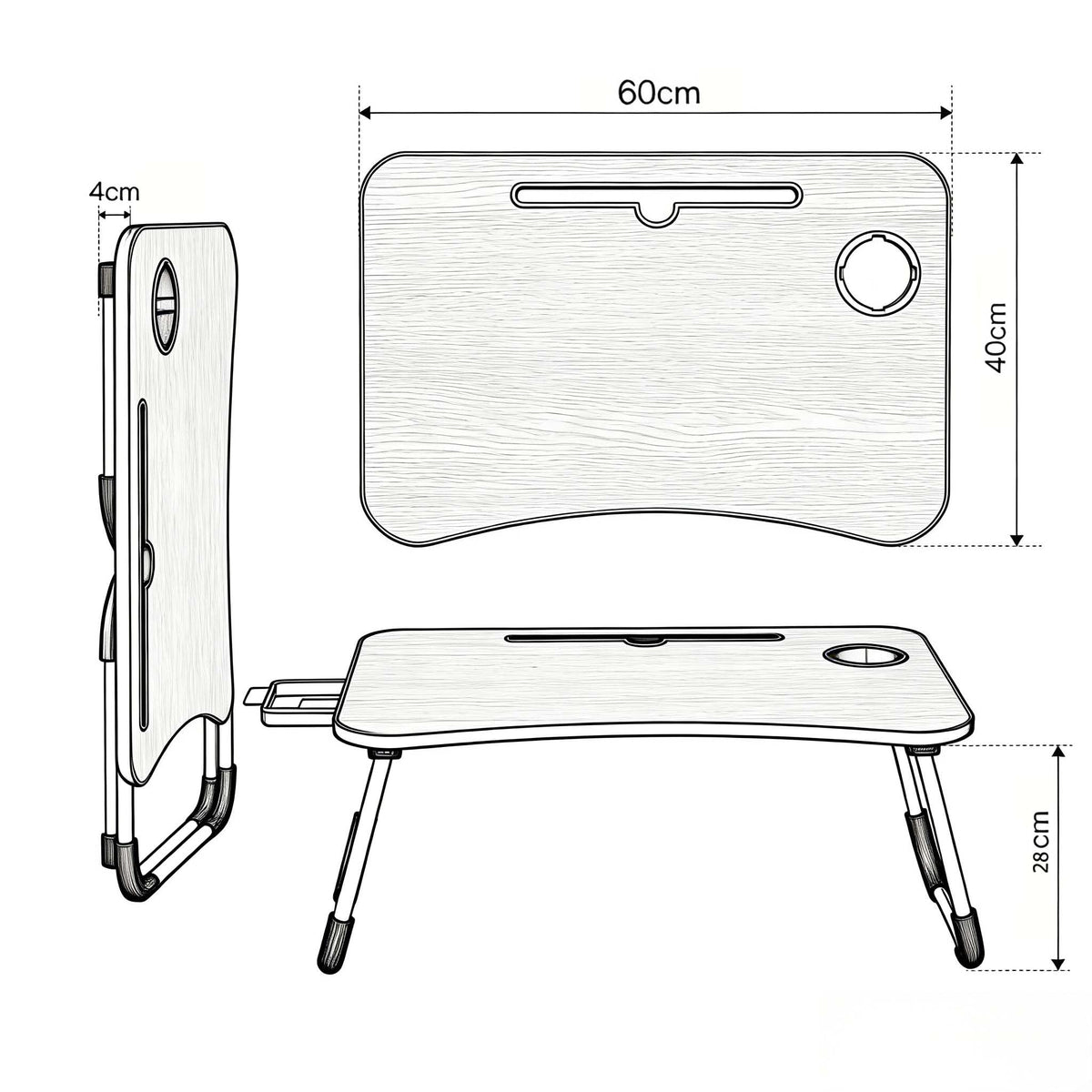 Bandeja para Cama Plegable
