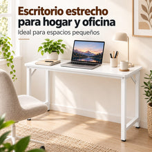 Escritorio para Ordenador, Mesa Escritorio Estrecha para Habitación Pequeña, Escritorio Habitación y Oficina en Casa, Mesa de Estudio para Teletrabajo, Escritorios para Habitación, Escritorio Pequeño para Dormitorio, Diseño Compacto para Espacios Pequeños