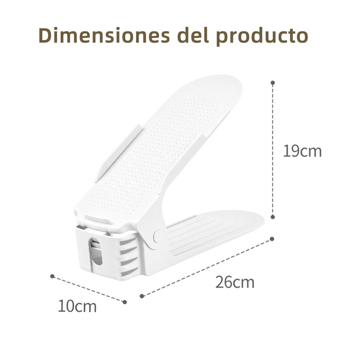 10 Pcs Organizador Zapatos, Apilador de Zapatos Ajustable, Plástico