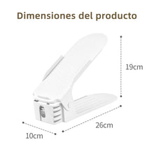 10 Pcs Organizador Zapatos, Apilador de Zapatos Ajustable, Plástico