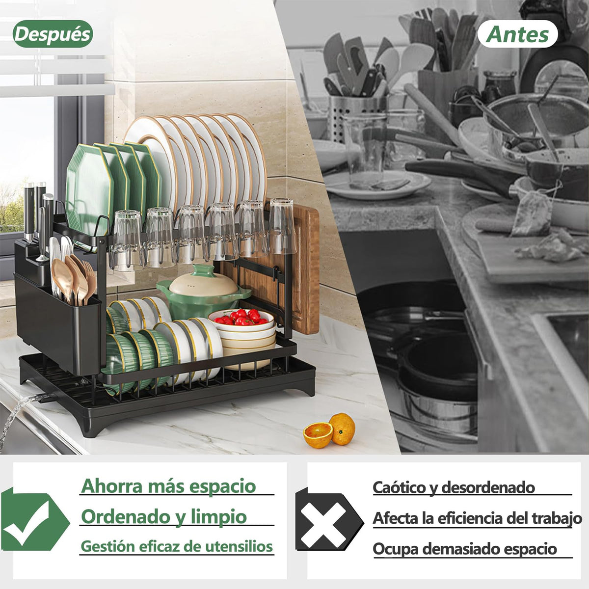 MIMOCASA Escurreplatos sobre Fregadero