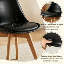 MIMOCASA Sillas de Comedor, Pack 4 Sillas Comedor Nórdico, 43×38×76cm