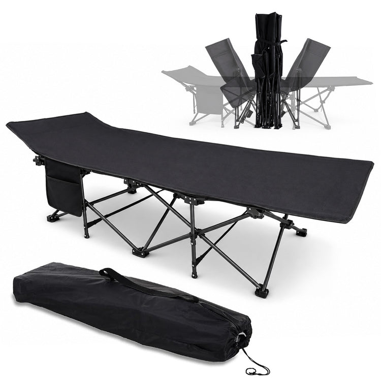 Cama de Camping Plegable para Adultos, Cama Plegable Portátil con Bolsa de Transporte, Cama Auxiliar de Viaje para Camping, Playa, Jardín, Oficina y Hogar, Cama Exterior Multifuncional para Descanso Interior y Exterior
