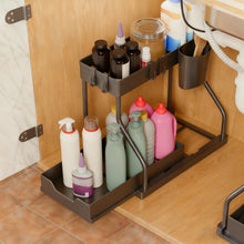 MIMOCASA Organizador Bajo Fregadero Cocina y Baño, 2 Pcs Extraíble Estante