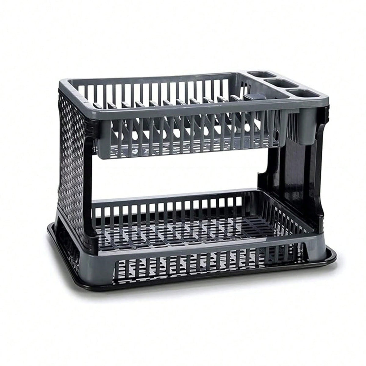 MIMOCASA Escurridor de Platos Anti-óxido Soporte para Cubiertos Rejilla para secar Platos, Escurridor de Platos de Plástico para Cocina