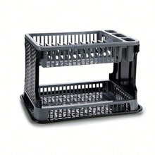 MIMOCASA Escurridor de Platos Anti-óxido Soporte para Cubiertos Rejilla para secar Platos, Escurridor de Platos de Plástico para Cocina