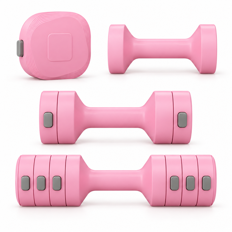 Mancuernas Ajustables 2 en 1 con Pesa Rusa, Juego de 2 Mancuernas Regulables de 1–2,5 kg Cada Una + Accesorio Kettlebell de 0,5 kg, Peso Total 5,5 kg, Pesas Fitness para Mujer y Hombre, Pilates, Yoga, Ejercicio en Casa, Gimnasio en Casa