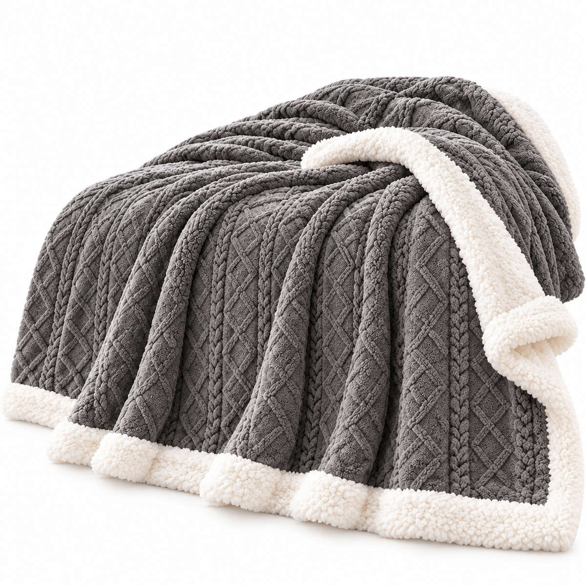 Manta para Sofá y Manta para Cama de Doble Capa, Mantas para Sofá y Mantas para la Cama, Manta Suave, Cálida, Mullida para Otoño e Invierno, Mantas de Invierno para Dormitorio y Salón, Manta de Cama, Mantas Cálidas, Manta Decorativa, Decoración Habitación