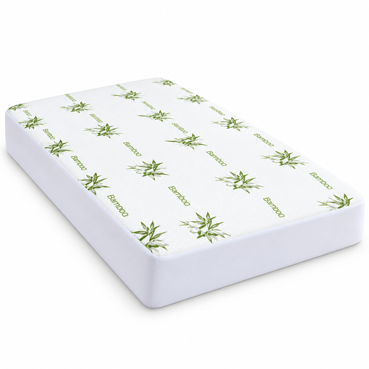 Protector de Colchón Impermeable de Fibra de Bambú, Transpirable y Suave, Sábana Bajera Ajustable 360°, Funda de Colchón para Cama 90/105/135/150/180x200 cm, Cubrecolchón Silencioso para Colchones de hasta 27 cm, Sábanas de Cama