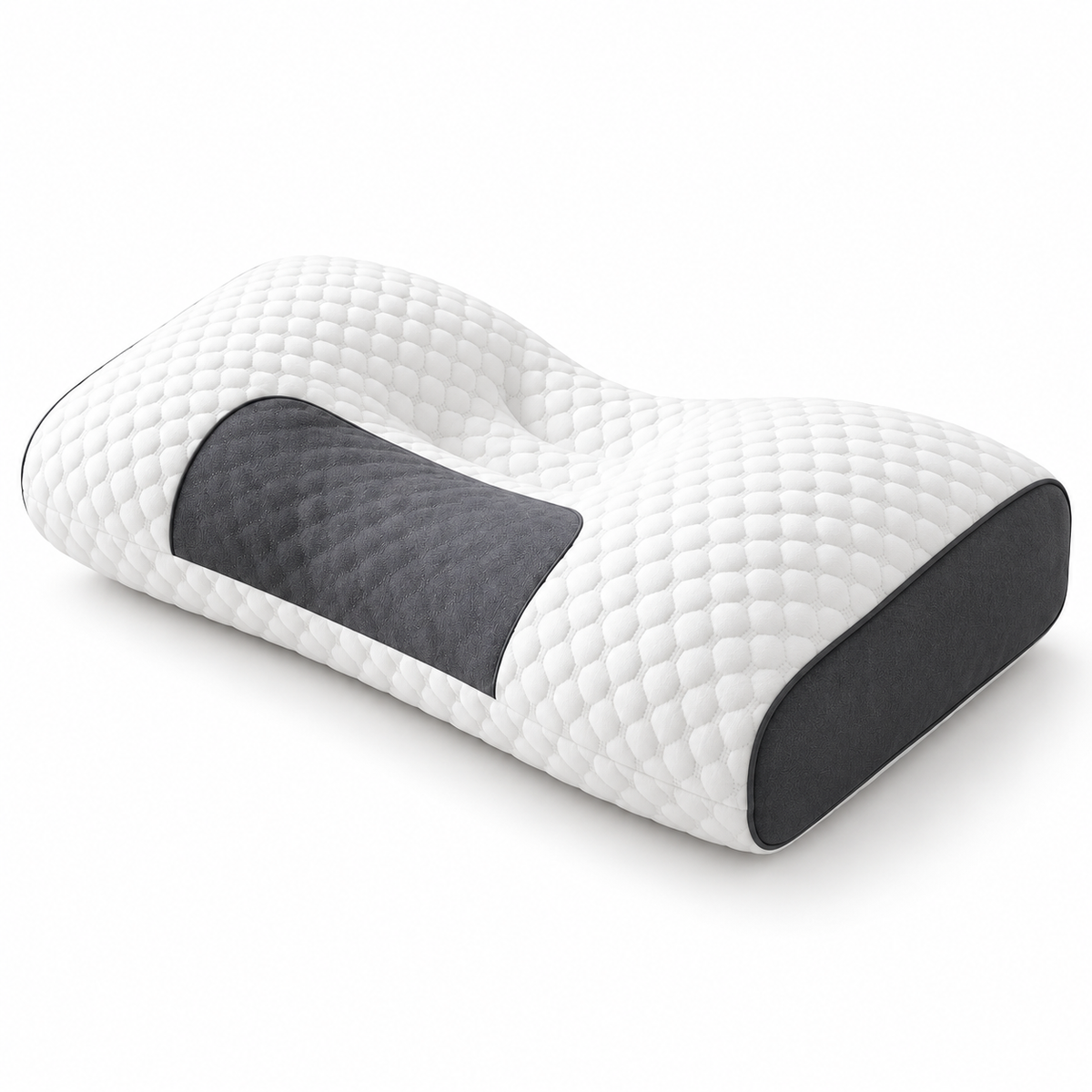 1/2/4 Piezas Almohada Cervical Ergonómica 63×39cm, Soporte Suave para Cuello y Hombros, Diseño Contorneado con Relleno Transpirable, Almohada para Dormir de Lado o Boca Arriba, Cómoda para Descanso Diario, Ideal para Dormitorio y Hogar