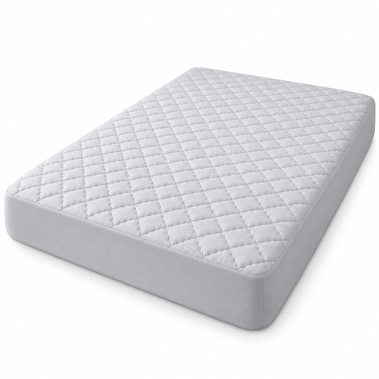 Protector de Colchón Impermeable 1 Pieza, Funda de colchón acolchada tipo sábana bajera con elástico 360°, Diseño de rombos suave y cómodo, Transpirable y de bajo ruido, Lavable a máquina, Ideal para dormitorios, habitaciones de invitados