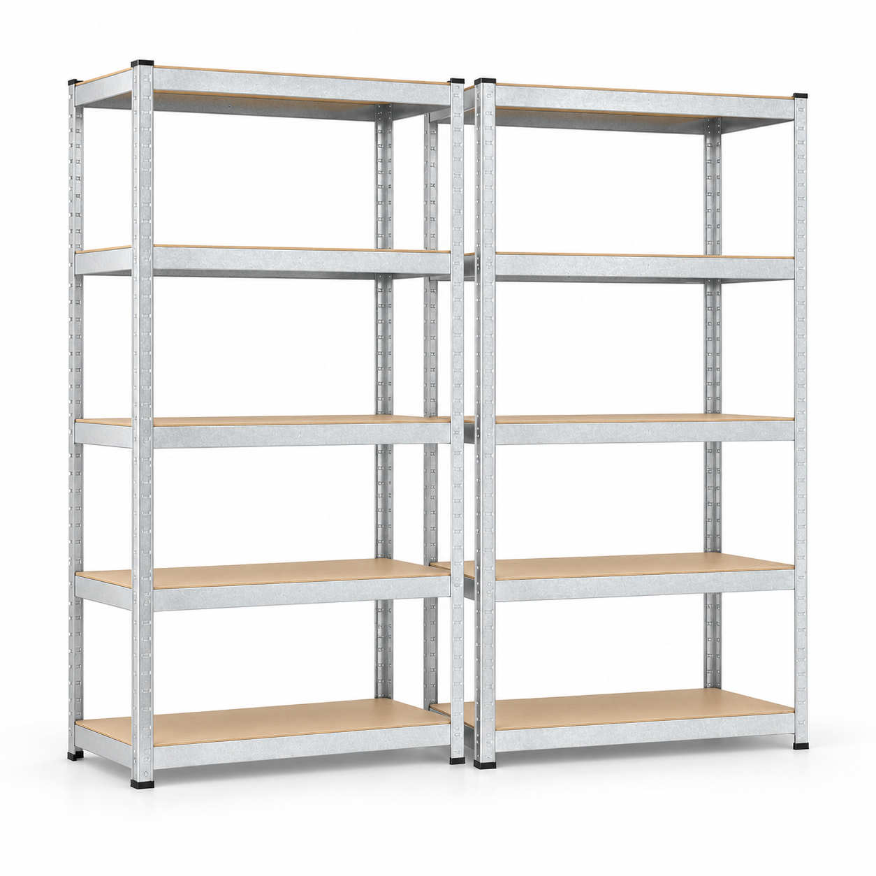 DECODEKO Estantería Metálica, 5 Baldas MDF, Acero Galvanizado, 180x90x40cm, Modular y Ajustable, para Trastero y Garaje