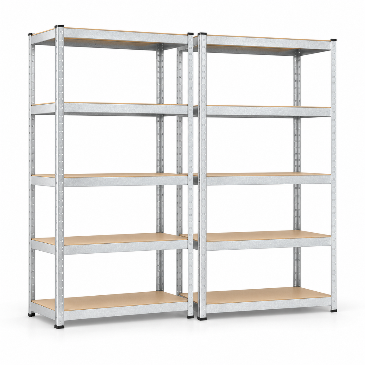 DECODEKO Estantería Metálica, 5 Baldas MDF, Acero Galvanizado, 180x90x40cm, Modular y Ajustable, para Trastero y Garaje