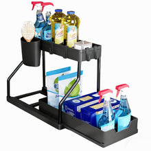 MIMOCASA Organizador Bajo Fregadero Cocina y Baño, 2 Pcs Extraíble Estante