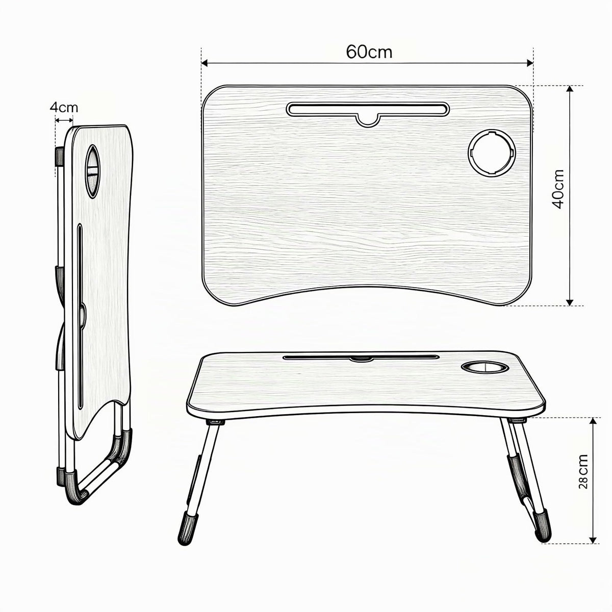 Bandeja para Cama Plegable