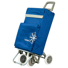 Carro de Compra Plegable Ligero, Bolsa Térmica, 100x41x33cm, 40 litros, 4 Ruedas, Embalado con Cartón Reforzado
