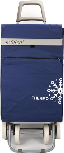 Carro de Compra Plegable Ligero, Bolsa Térmica, 100x41x33cm, 40 litros, 4 Ruedas, Embalado con Cartón Reforzado