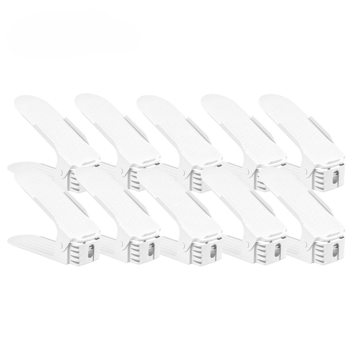 10 Pcs Organizador Zapatos, Apilador de Zapatos Ajustable, Plástico