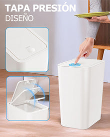 MIMOCASA Cubo de Basura con Tapa a Presión